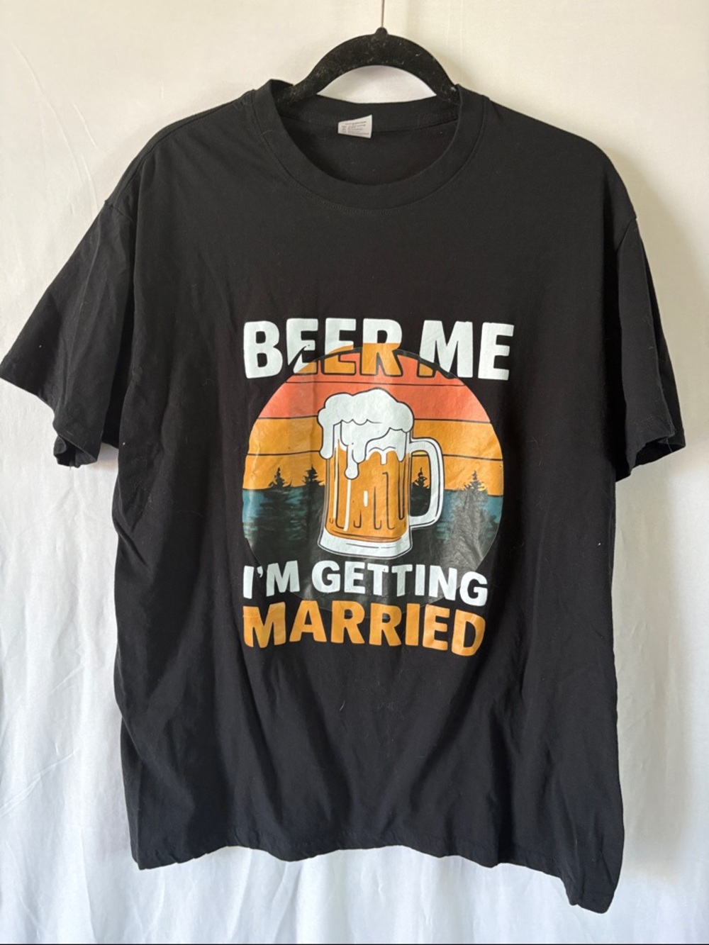 Beer Me I'm Getting Married Graphic Tee - Black